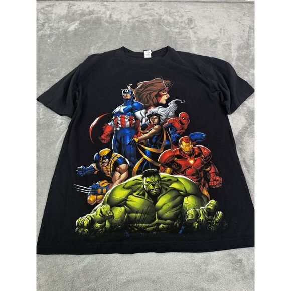 Vintage Marvel Mad Engine Short Sleeve T Shirt Men's Size Large Black - Picture 1 of 8